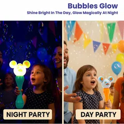 CHANAK Kids BPA Free Cat Face Bubble Machine Activity Toys and Games with Light image 3