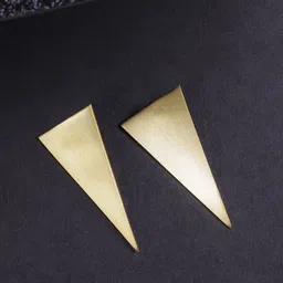 StyleCast Gold-Plated Triangular Shaped Studs image 5