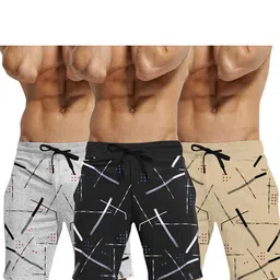 TRIPR Men Pack Of 3 Abstract Printed low-rise Shorts-picture-16