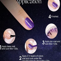 ROSALIND UV & LED Soak Off Long-Wearing Gel Nail Polish - 7 ml - C234 Purple image 2