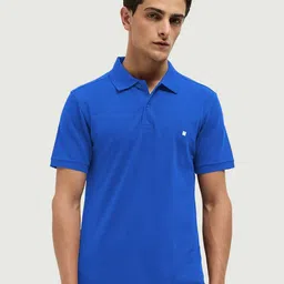 Otto Essentials Men Solid Polo Collar Cotton Relaxed Fit T-shirt-picture-32