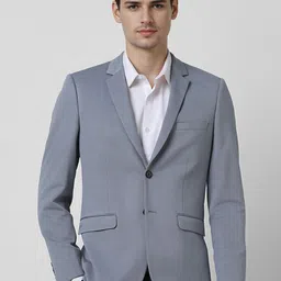 Peter England Elite Slim Fit Notched Collar Single Breasted Blazer-picture-26