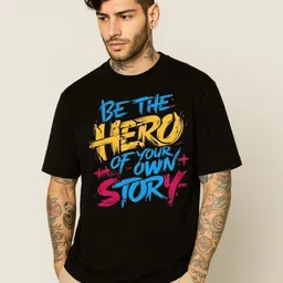 Be Crazy Men Typography Printed Round Neck Cotton Oversized T-shirt-picture-34