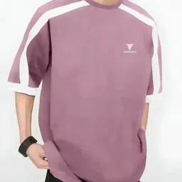 JUMPCUTS Men Colourblocked T-shirt-image-7