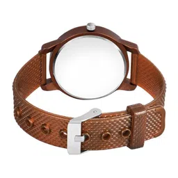 CSAMON Women Textured Round Tang Regular Analogue Watch-1016 BRO D image 4