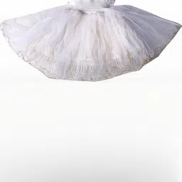 dress collection Baby Girls Midi/Knee Length Festive/Wedding Dress (White, Sleeveless)Nice Dress image 3