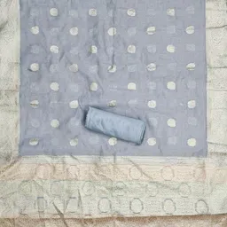 MANVAA Embellished Unstitched Dress Material image 5