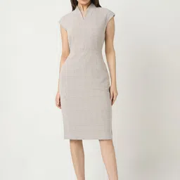 Van Heusen Woman Checked Formal Sheath Dress-picture-29