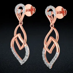 Joyalukkas 18Kt Gold Natural Twisted Modern Diamond Earrings -2.94 g-picture-18