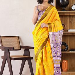 Anouk Rustic Bandhani Ready to Wear Bagru Saree-picture-17