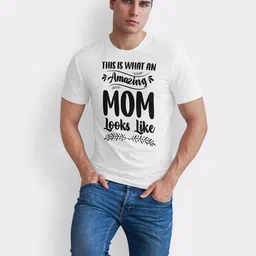 Seekbuylove Men Amazing Mom Printed Bio Finish Regular Fit Tshirts image 3