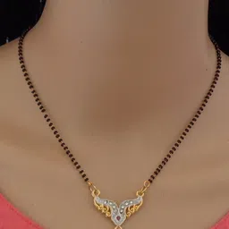 Ramdev Art Fashion Jwellery Brass Gold Plated Mangalsutra image 1