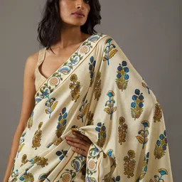 PHORIA STYLE Floral Poly Chiffon Saree image 4