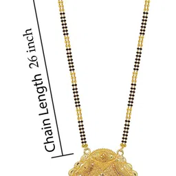 Bhanu diam Gold-Plated Brass Mangalsutra image 2