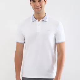 Allen Solly Men Solid Polo Collar Cotton T-shirt-picture-35