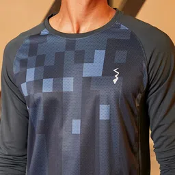 CS LIFE Men Abstract Printed Round Neck T-shirt image 2