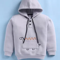 Toonyport Boys Embroidered Hooded Sweatshirt With Jogger image 2