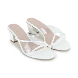 KALINI Printed PVC Block Sandals with Bows-picture-10