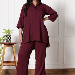 LetsDressUp Shirt Collar-Neck Top With Palazzo Co-Ords-picture-9