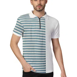 Blisstone Men Striped Polo Collar T-shirt-picture-35
