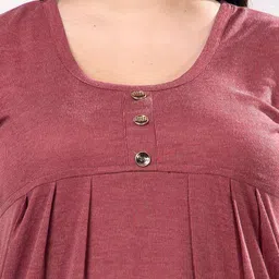 chui mui CHUI MUIWomen Regular Knee Length Nightdress image 4