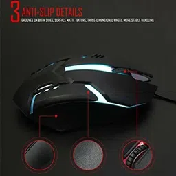 ALIBLE Laptop/Computer Mouse, USB Mouse, 7 RGB Breathing Colors Wired Ambidextrous Optical Gaming Mouse image 4