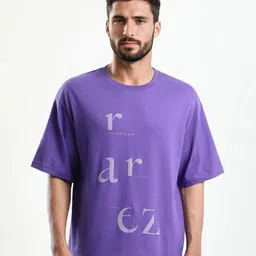 RARE RABBIT Men Typography Printed Round Neck Cotton Oversized T-shirt-picture-27