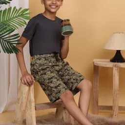 Sweet Dreams Boys Camouflage Printed Lounge Shorts-image-32