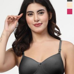 LILY Pack Of 3 Full Coverage Heavily Padded All Day Comfort T-shirt Bra-picture-14