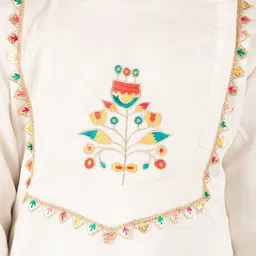 VASTRAMAY Boys Ethnic Motifs Yoke Design Thread Work Straight Kurta With Dhoti Pants image 2