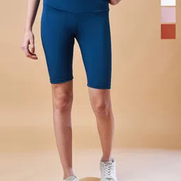 COLOR CAPITAL Pack Of 4 High Rise Above Knee Gym Tights-picture-10