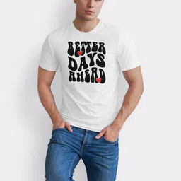 Seekbuylove Men Typography Printed Round Neck Short Sleeve Bio Finish T-shirt image 2