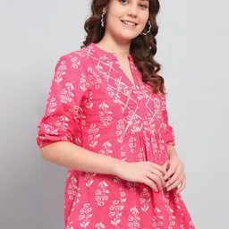 Deewa Print Cotton Empire Longline Top image 3