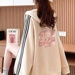 JC Mode Women Typography Colourblocked Puffer Jacket with Embroidered image 5