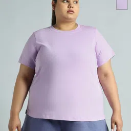 CULT Women Pack of 2 Essential Cotton Plus Size Regular Fit T-shirts-image-85