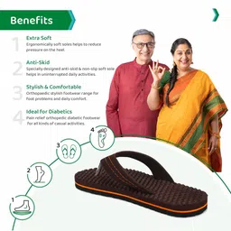 ORTHO JOY Men Rubber Thong Flip-Flops image 2