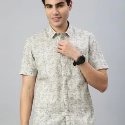 Classic Polo Men Slim Fit Floral Printed Casual Shirt-picture-26