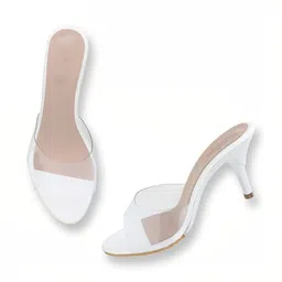 KALINI Striped PU Kitten Sandals-picture-34