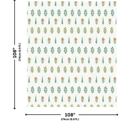 Myntra Elegant Homes Green Floral Cotton 250 TC King Bedsheet Set 2.74 m x 2.74 m image 5