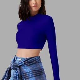 Dream Beauty Fashion Women Round Neck Fitted Crop Top image 3