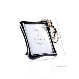 giBOX Black & Gold-Toned 1 Pieces Metal Table Photo Frames image 4