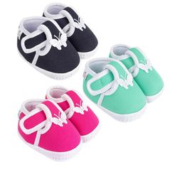 Neska Moda 0 To 12 Months Baby Boys & Baby Girls 3 Pair Combo Soft Cotton Butterfly Velcro Booties (Toe to Heel Length - 12 cm, Black, Pink, Light Green)-picture-23