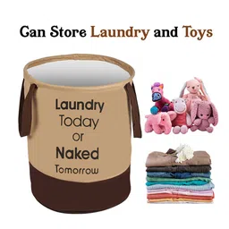 Kuber Industries Brown Foldable Laundry Bag 45l image 2