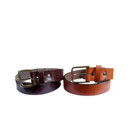 PERKED Men Textured Leather Belt-picture-31