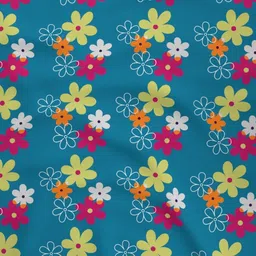 Raymond Home Turquoise Blue & Pink Printed 100 TC Queen Bedsheet Set-2.25 m x 2.50 m image 2