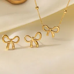 Designs & You Stainless Steel Gold-Plated Jewellery Set-picture-22