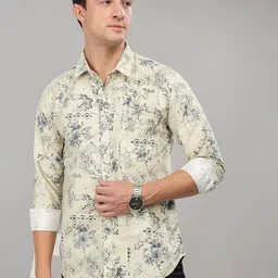 7TH LEGION Men Smart Fit Floral Printed Spread Collar Casual Shirt-picture-10