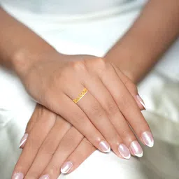 BHIMA 22K BIS Hallmark 916 Purity Gold Crown Ring image 3