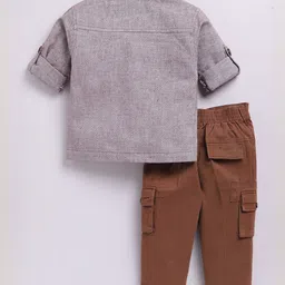 LITTLE COLLARS Boys Pure Cotton Shirt With Trousers And T-Shirt image 5