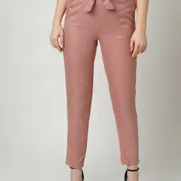 Kraus Jeans Women Slim Fit High-Rise Cigarette Trousers Comes with a belt-picture-29